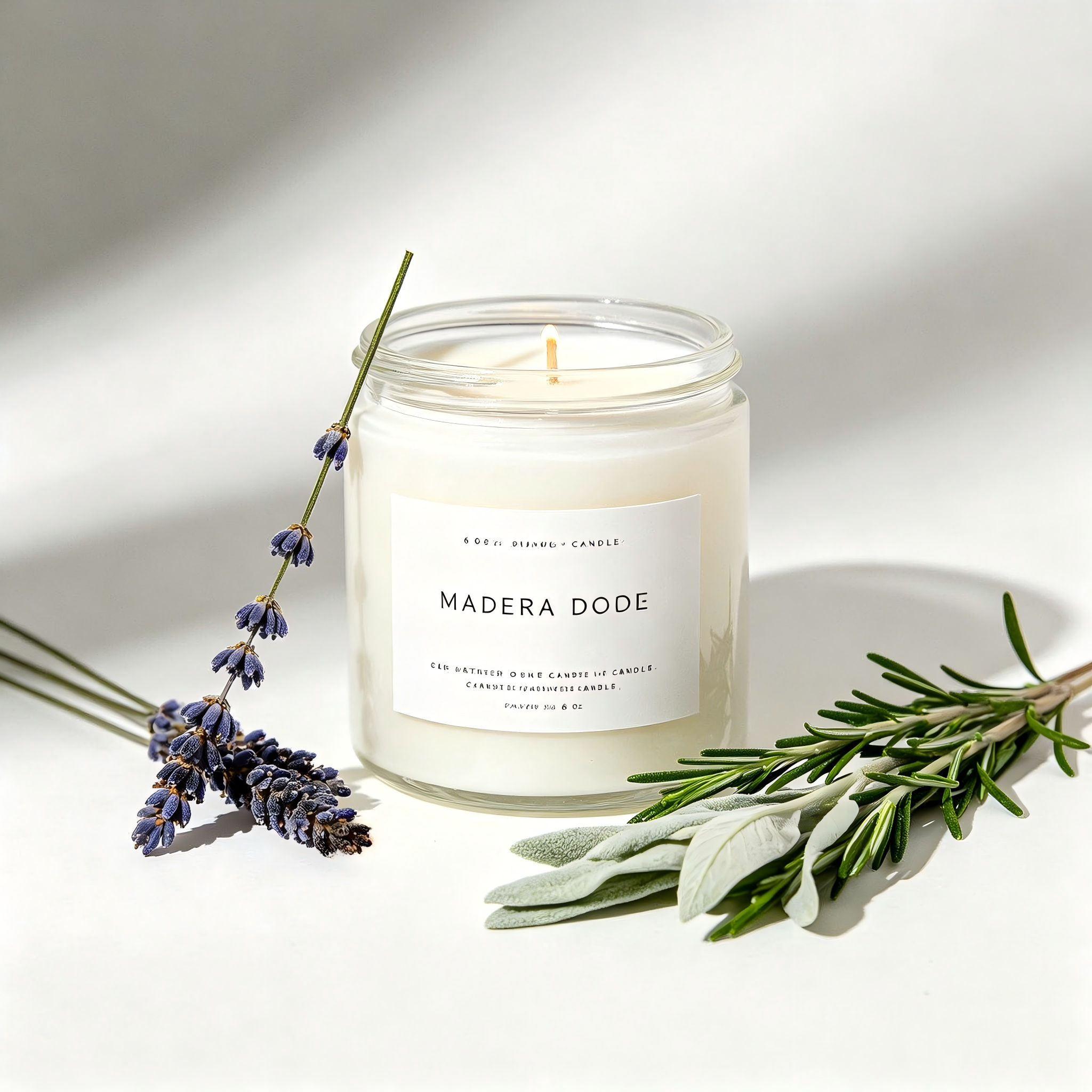 AromaGlow Citrus Bergamot Soy Candle 8oz Fresh Uplifting Aroma
