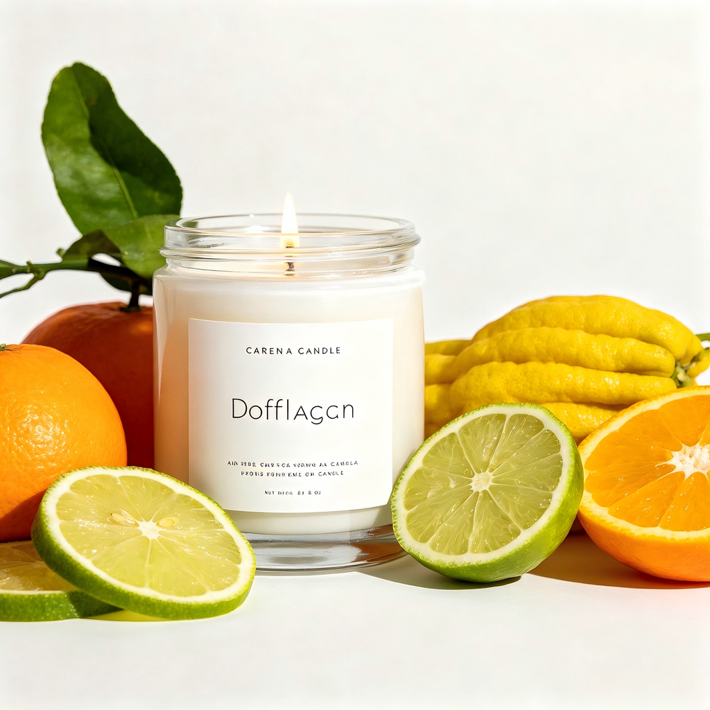 AromaGlow Green Tea Ginger Soy Candle 8oz Calming Clean Scent