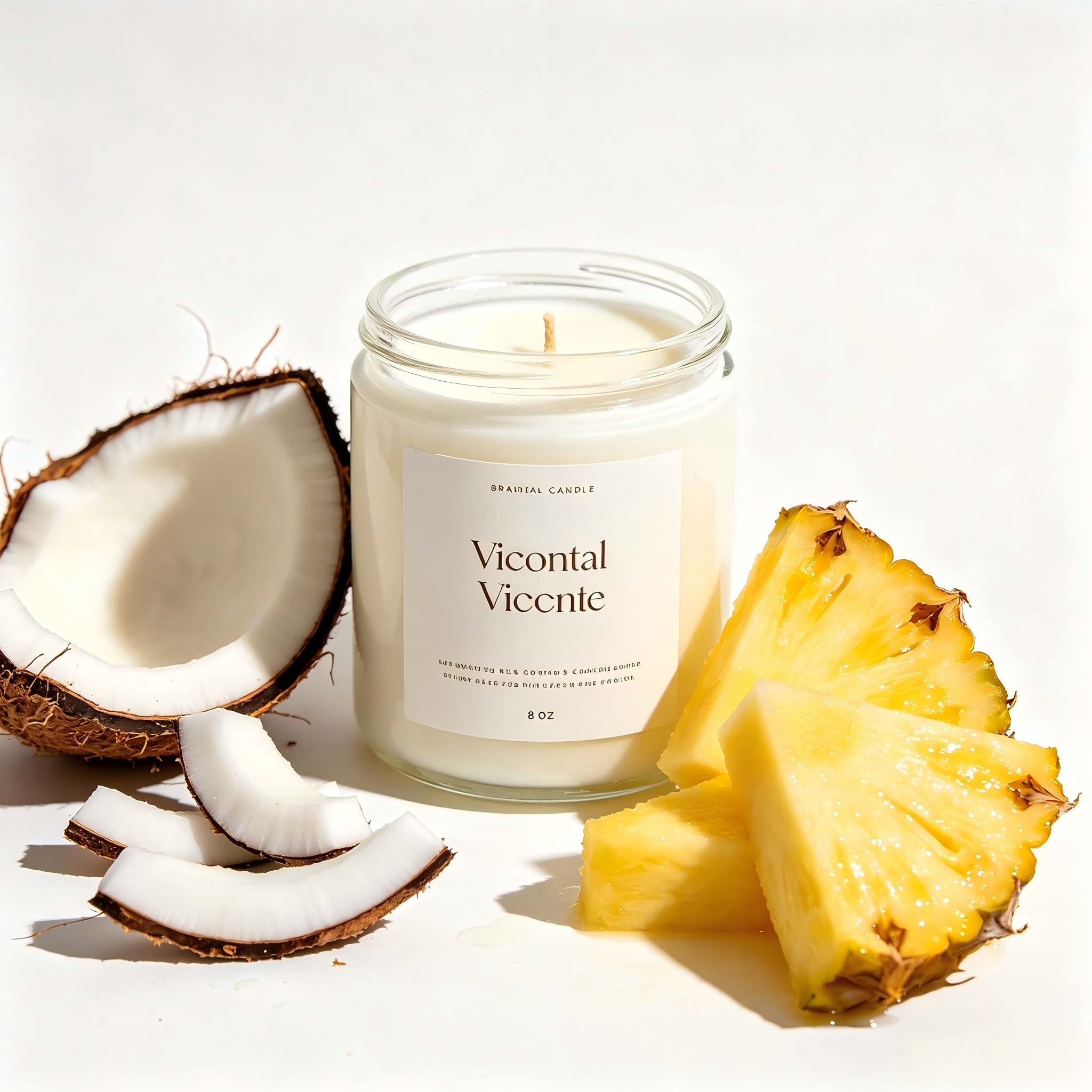 AromaGlow Sandalwood Musk Soy Candle 8oz Soft Luxurious Fragrance