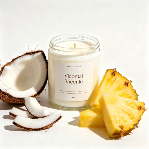 AromaGlow Cedarwood Oak Soy Candle 8oz Woodsy Masculine Scent