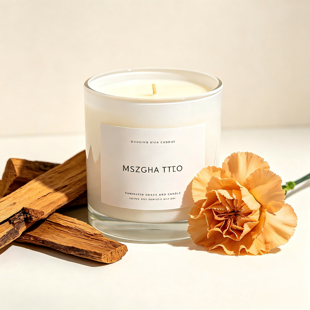 AromaGlow Eucalyptus Mint Soy Candle 8oz Refreshing Spa Scent