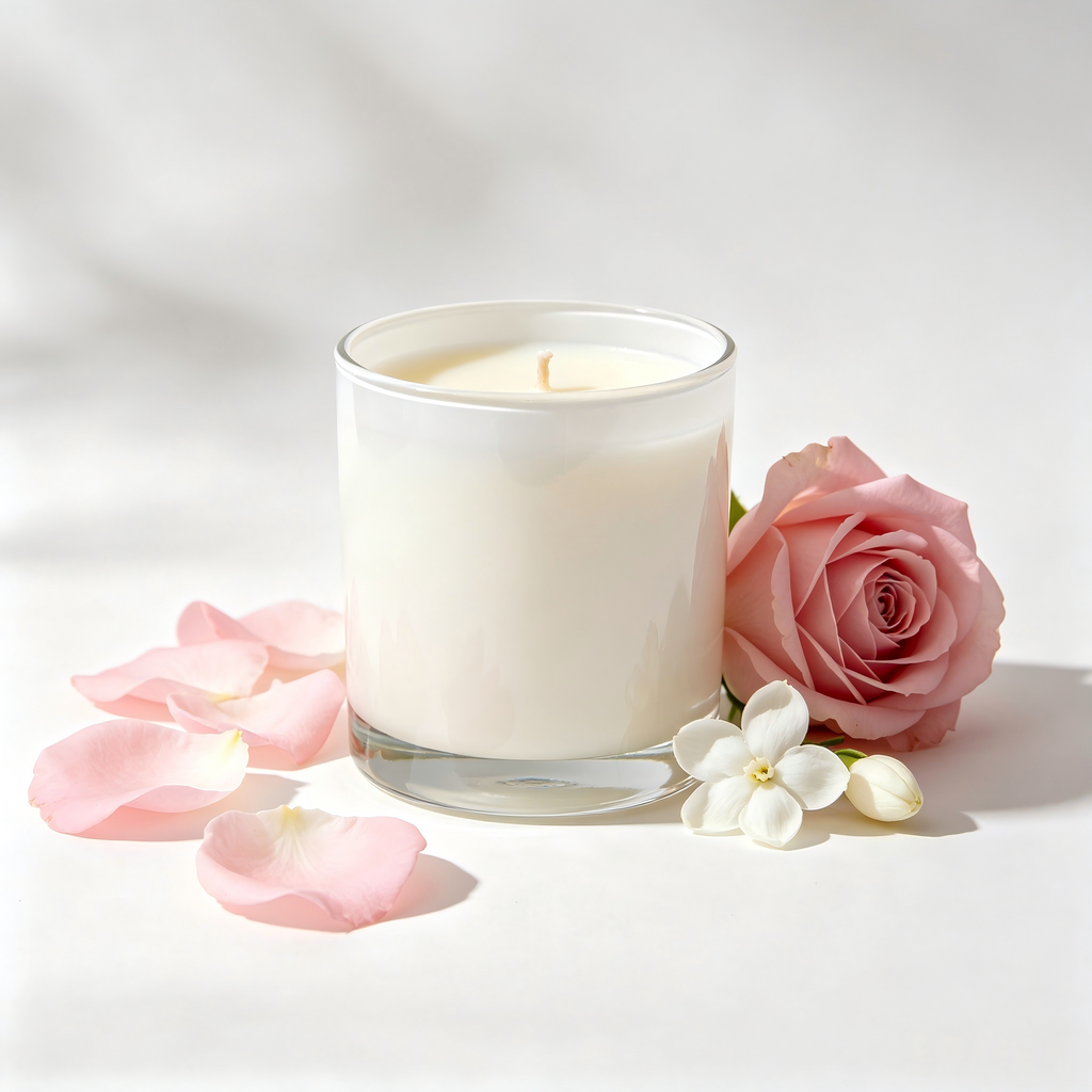 AromaGlow Lavender Sage Soy Candle 8oz Relaxing Aromatherapy